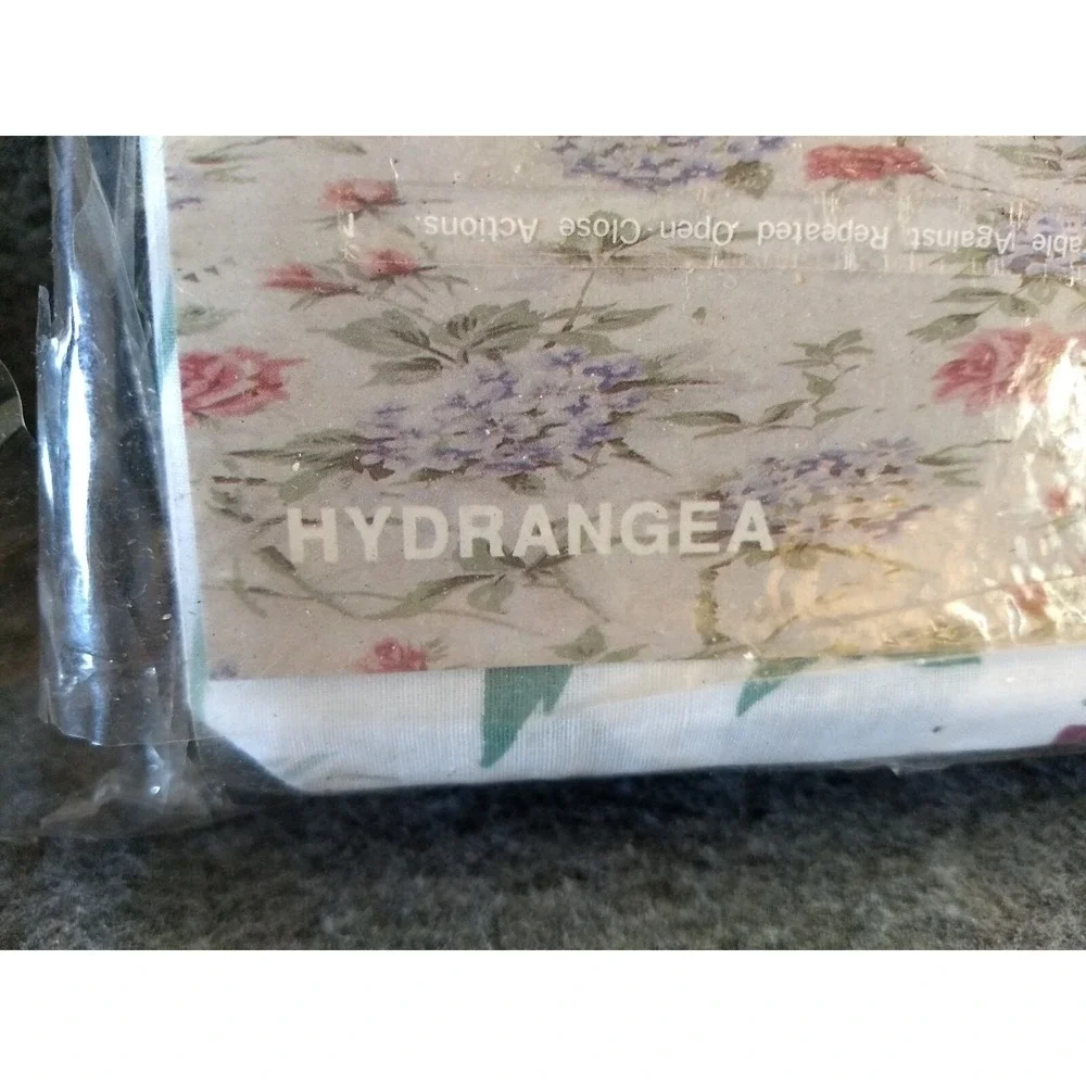 Signature Twin Sheet Set 3Pc Hydrangea‎ Floral Blue Purple Green No Iron NEW NOS